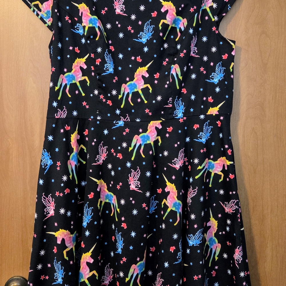 Pukavt Colorful Unicorn Print Mini Dress